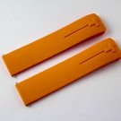 Orange rubber strap watchband for Tissot T-Touch T013420A T047220A T047420A 21mm without clasp