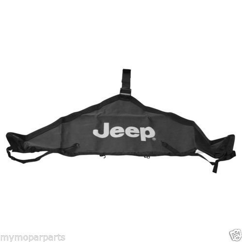 2007 2012 Jeep Wrangler Black T Style Hood Cover W Jeep Logo Mopar