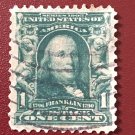 1 cent Benjamin Franklin stamp