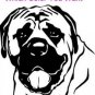 Mastiff - custom vinyl graphic 5x5 inch