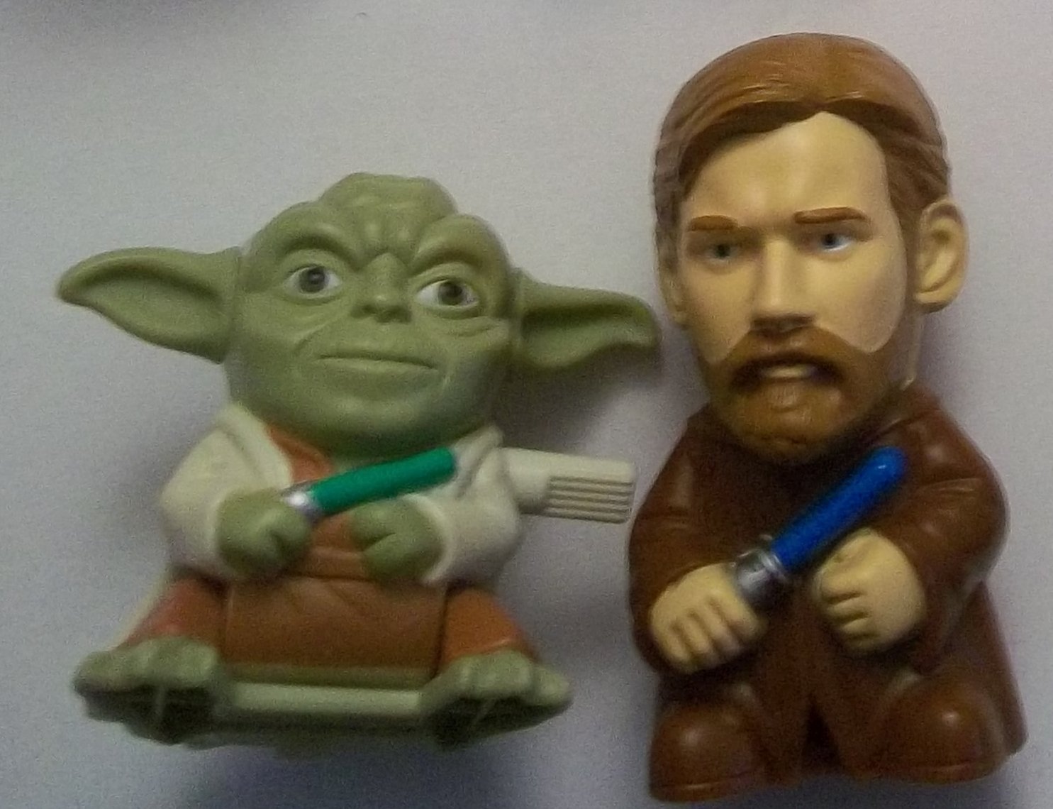 Star Wars Episode Iii Burger King Toys Yoda And Obi Wan ⚑⚬Ɩⅆ ⚪⋓Ϯ⚠ 