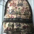 Multicolor bicycle imprint bag
