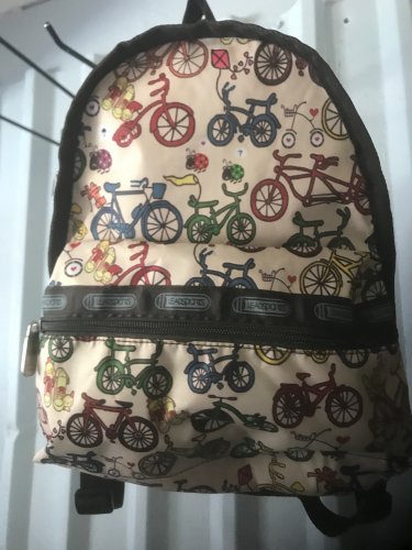 Multicolor bicycle imprint bag