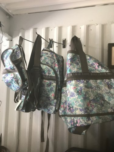 Multicolor blue & Green floral bag set