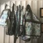 Multicolor blue & Green floral bag set