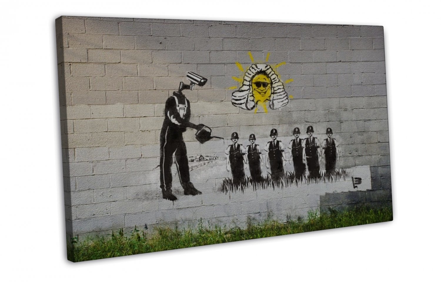 Banksy Street Art Canvas Wall Decor 20x16 Framed Canvas Print