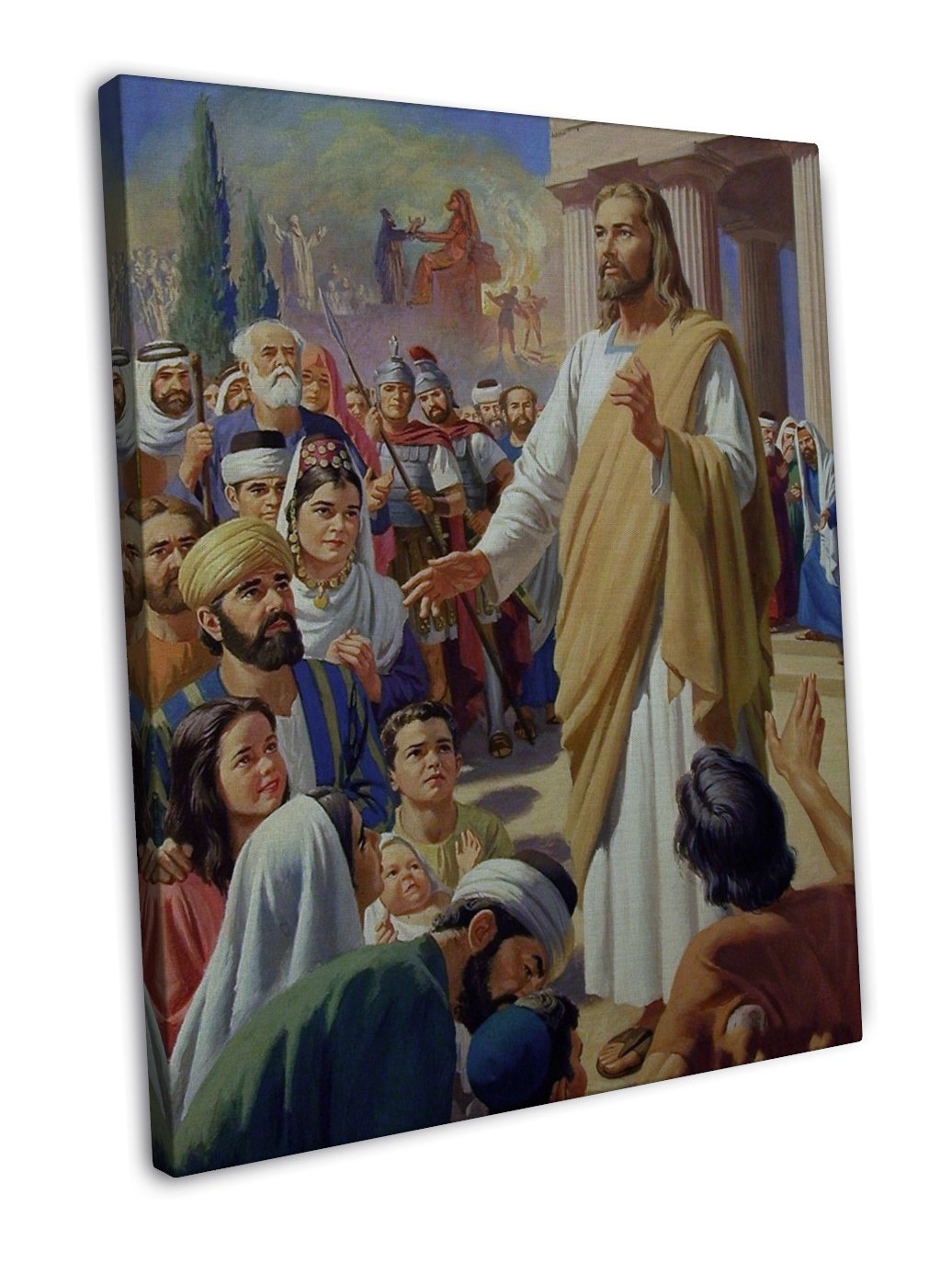 Jesus Christ Lord Savior Wall Decor 20x16 Framed Canvas Print