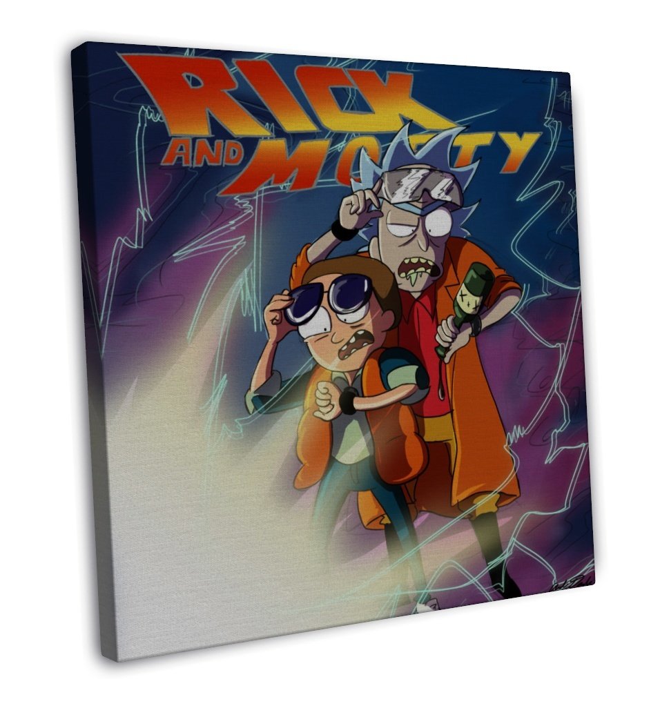 Rick And Morty Tv Animation Wall Decor 20x16 Framed Canvas Print