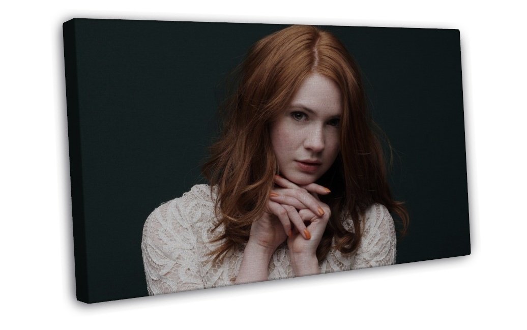 Karen Gillan Sexy Model Art 20x16 Framed Canvas Print Decor