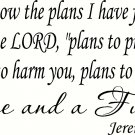 Jeremiah 29:11 V3 11"x22" Bible Verse Wall Decal by Scripture Wall Art - Decor