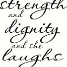 Proverbs 31:25 V4 11"x22" Bible Verse Wall Decal by Scripture Wall Art
