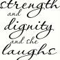 Proverbs 31:25 V4 11"x22" Bible Verse Wall Decal by Scripture Wall Art