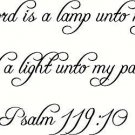 Psalm 119:105 V2 11 x 22 Bible Verse Wall Decal ~ Scripture Wall Art Decor