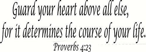 Proverbs 4:23 Jumbo Size, Bible Verse Wall decal, Guard Your Heart Above All ...