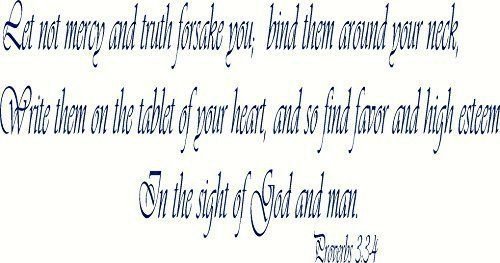 Proverbs 3:34, Bible Verse Wall Decal Art. Our Christian Scripture Vinyl Deco...