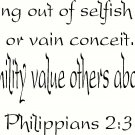 Philippians 2:3, Vinyl Wall Art, Do Nothing Out of Selfish Ambition or Vain C...
