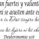 Deuteronomio 31:6, Vinyl Wall Art, Sean Fuertes Y Valientes. No Teman Ni Se A...