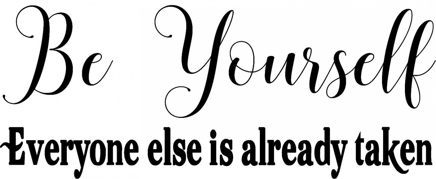 Be Yourself 11 x 22 : Bible Verse Wall Decal by Scripture Wall Art