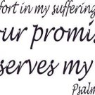 Psalm 119:50, 11 x 22 Bible Verse Wall Decal ~ Scripture Wall Art Decor