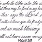 Malachi 3:10, Vinyl Wall Art, Bring Whole Tithe House Lord Test Open Heaven P...
