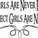 Real Girls ...11 x 20 : Girls Wall Decal / Vinyl Wall Art Great Teen Girl Gift
