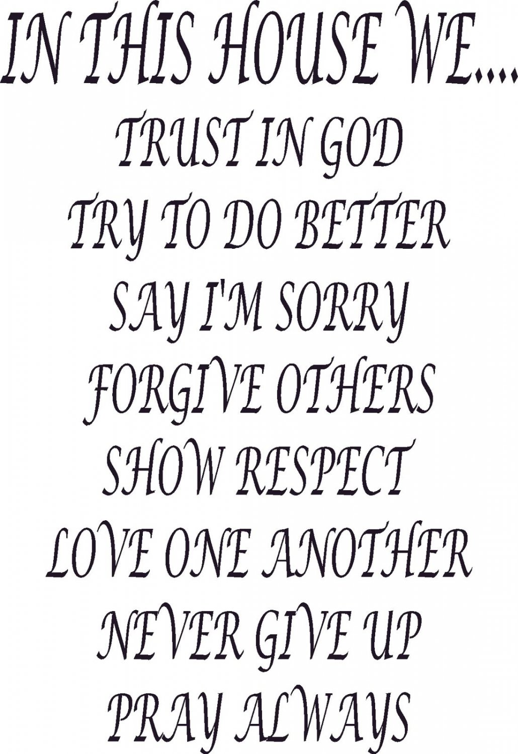 In This House We Do 11"x22" Bible Verse Wall Decal by Scripture Wall Art - Decor