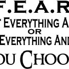 F.E.A.R. 12 x 22 : Motivational and inspirational Vinyl Wall Art