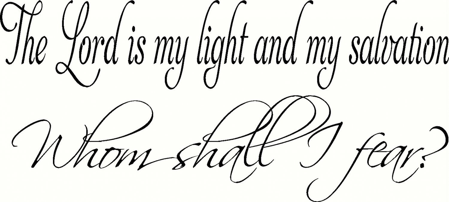 The Lord is my Light 9"x22" Bible Verse Wall Decal by Scripture Wall Art