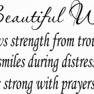 A Beautiful Woman 11 x 20 : Motivational and inspirational Vinyl Wall Art