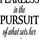 May She Be Fearless 22 x 11 :Motivational and inspirational Wall Art ~teen