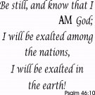 FV Psalm 46:10 11 x 11 7 x 22:Motivational and inspirational Wall Art Decal