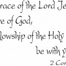2 Corinthians 13:14 11"x22" Bible Verse Wall Decal by Scripture Wall Art - Decor