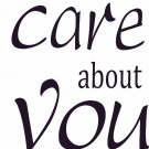 We Care About You 11"x22" Bible Verse Wall Decal by Scripture Wall Art