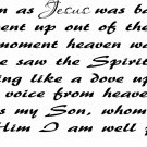 Matthew 3:16-17 11 x 20 : Bible Verse Wall Art by Scripture Wall Art
