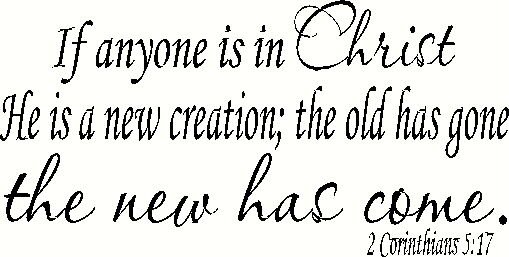 2 Corinthians 5:17 V2 11"x22" Bible Verse Wall Decal by Scripture Wall Art