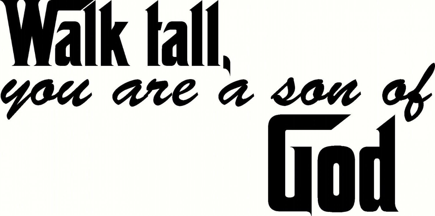 Walk Tall Son V3 11"x22" Bible Verse Wall Decal by Scripture Wall Art