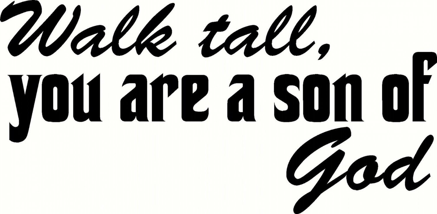 Walk Tall Son V4 11"x22" Bible Verse Wall Decal by Scripture Wall Art