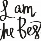 I Am The Best 11x8 : Motivational & inspirational Vinyl Wall Art