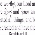 Revelation 4:11 11"x22" Bible Verse Wall Decal by Scripture Wall Art - Decor