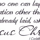 1 Corinthians 3:11 11"x22" Bible Verse Wall Decal by Scripture Wall Art