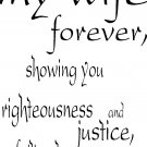 Hosea 2:19 11"x22" Bible Verse Wall Decal by Scripture Wall Art - Decor