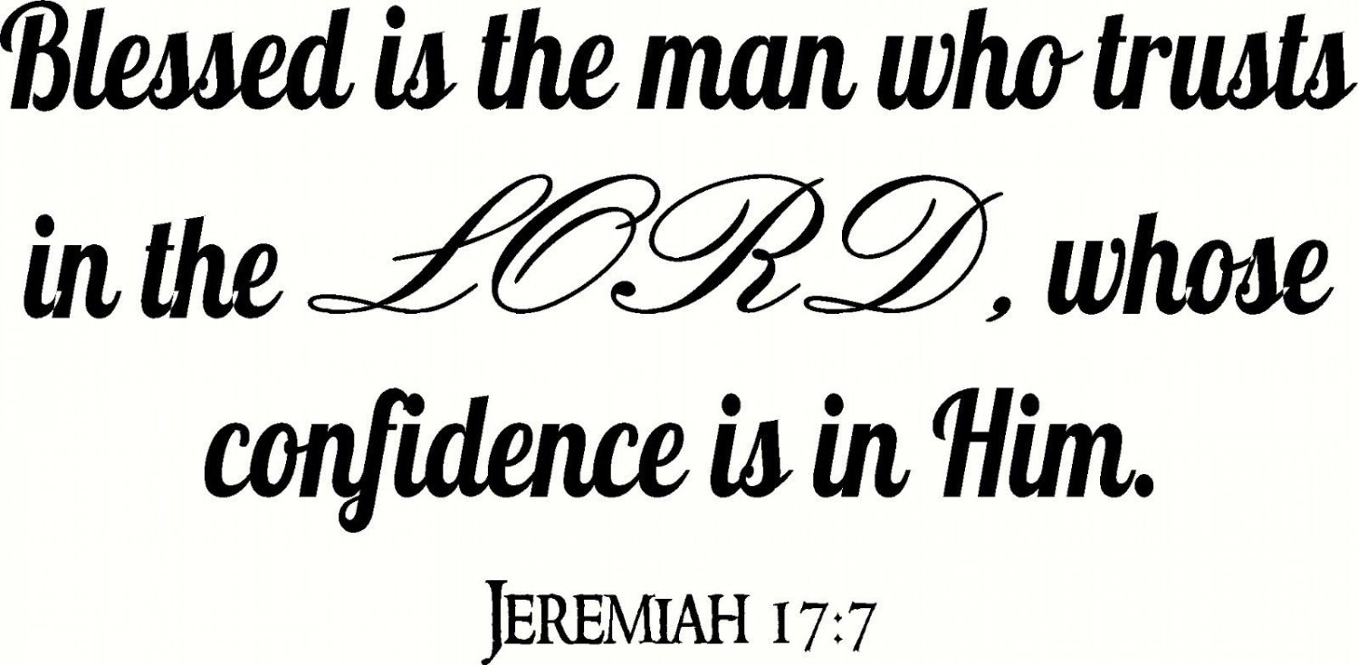 Jeremiah 17:7 11"x22" Bible Verse Wall Decal by Scripture Wall Art - Decor