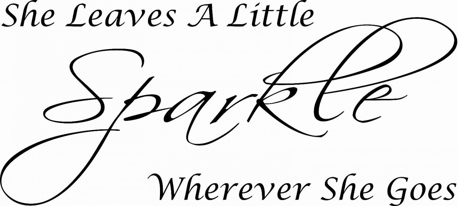 She Leaves A Little Sparkle... Vinyl Wall Decal by Scripture Wall Art. 11x22