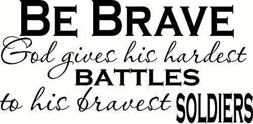 Be Brave, 11 x 22 Bible Verse Wall Decal by Scripture Wall Art