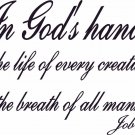 Job 12:10 11" x 22" Bible Verse Wall Decal by Scripture Wall Art