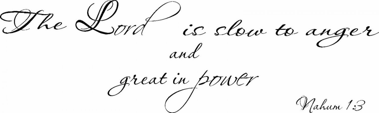 Nahum 1:3 7" x 22" Bible Verse Wall Decal by Scripture Wall Art