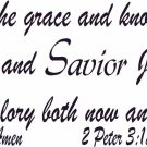 2 Peter 3:18 11"x 22" Bible Verse Wall Decal by Scripture Wall Art