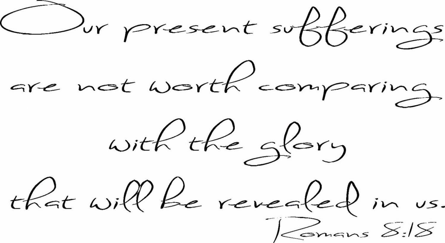 Romans 8:18 11" x 22" Bible Verse Wall Decal by Scripture Wall Art
