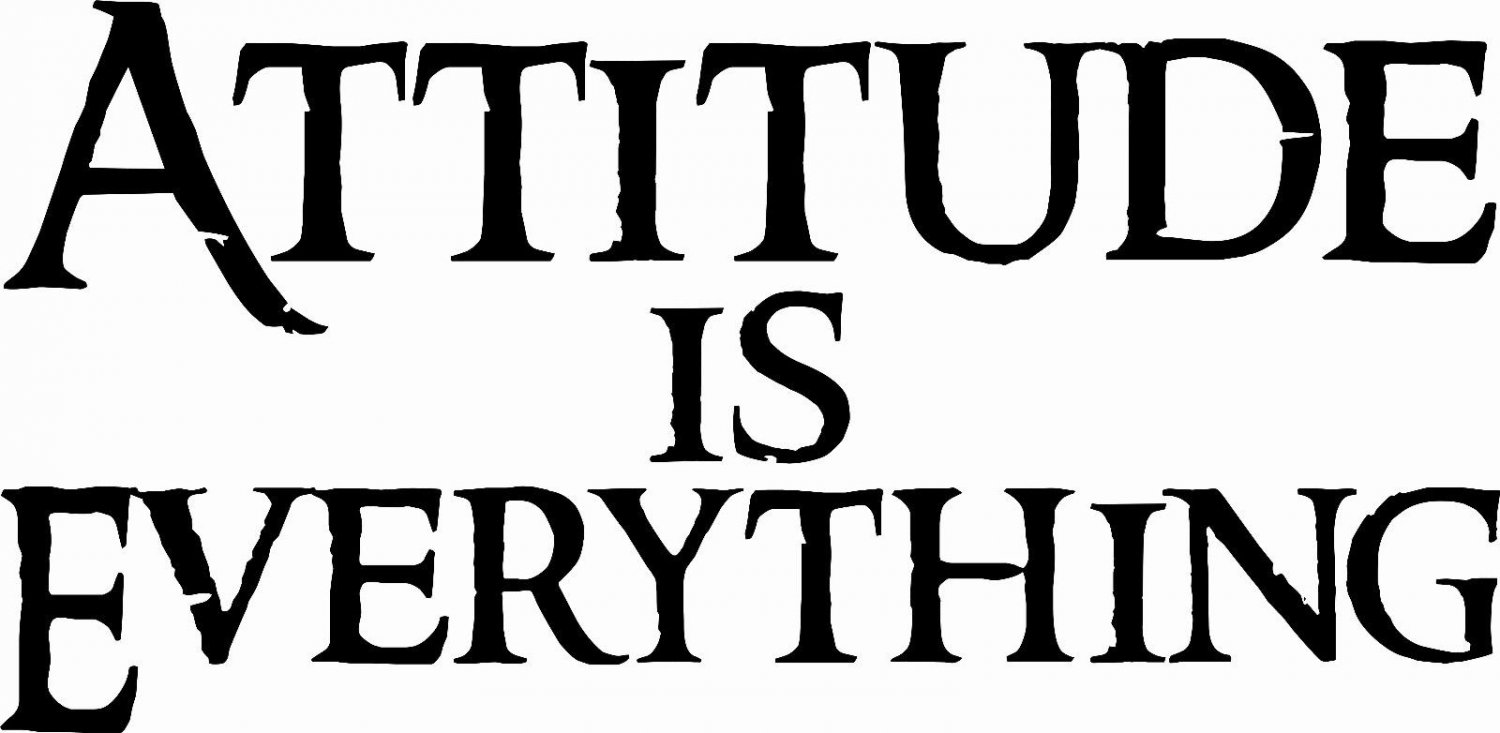 Attitude is Everything 11x22 Motivational Inspirational Vinyl Decal Wall Art