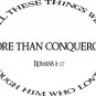 Romans 8:37 11" x 22" Bible Verse Wall Decal by Scripture Wall Art